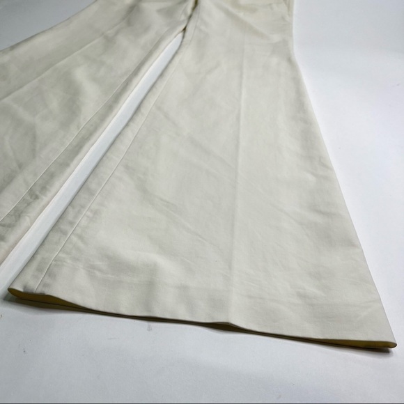 VINTAGE Gucci Cream Super Flare Wide Leg Lined Trouser Designer Dress Pants - Picture 6 of 14